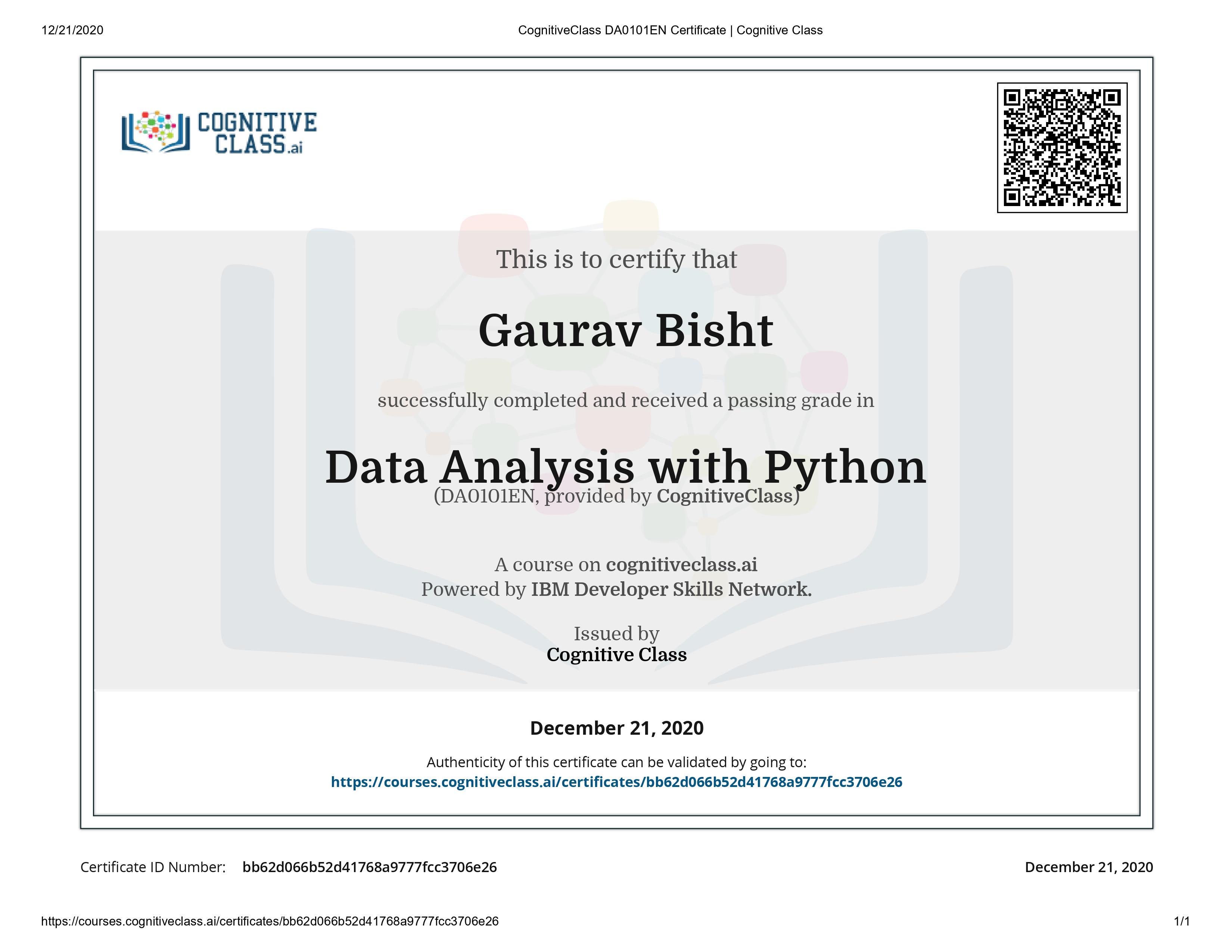 Data Analysis with Python